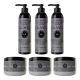 Kit 3 Shampoo Matizador Violeta 200g + 3 Máscaras 250g Alfi