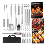 Juego De Barbacoa Utensilios De Parrilla Inoxidable De 22pcs