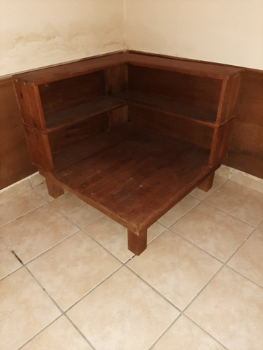 Mueble Esquinero De Madera Rustica Con Repisa