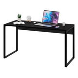 Escrivaninha Netmobil Mesa Para Escritorio Industrial Mdp De 150cm X 75cm X 60cm Preto