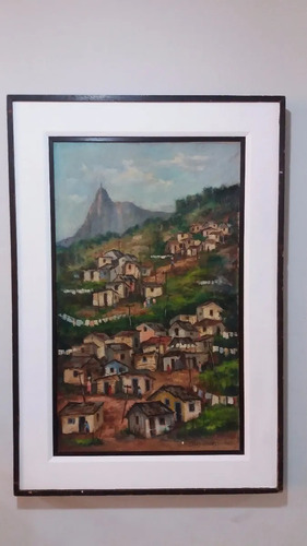 Oleo Sobre Tela Ayres Augusto 1997 Favela Santa Marta Rj
