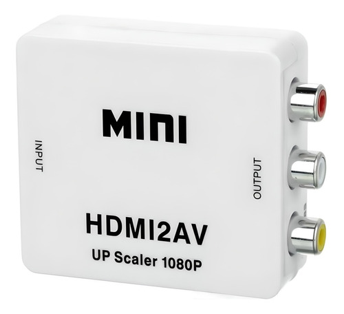Mini Conversor Hdmi2av 1080p Áudio Vídeo Hdmi 2av Para Rca