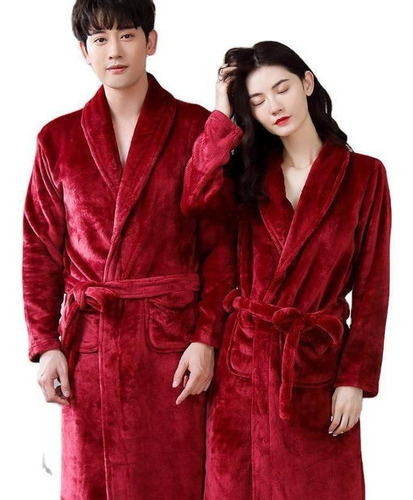 Pijamas Para Parejas Albornoz Coral Fleece Home Bata