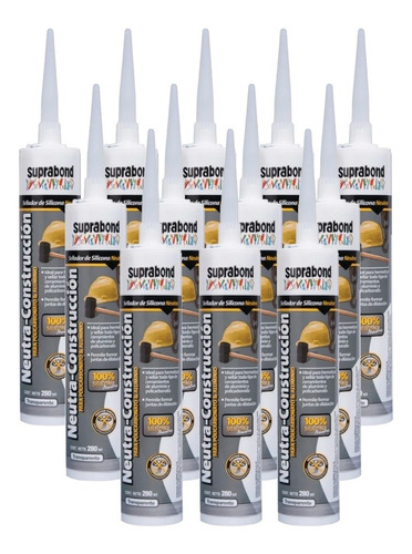 Sellador Silicona Neutra Suprabond Construcción 280ml X 12un