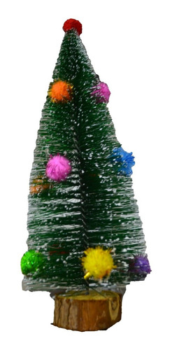 Decoración Navidad Arbol De Escritorio Mesa Con Bolas 25cm