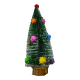 Decoración Navidad Arbol De Escritorio Mesa Con Bolas 25cm