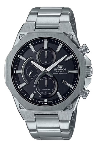 Reloj Casio Hombre Efs-s570d-1a Línea Delgada Zafiro Solar