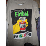 Camisa Playera Los Simpsons Soccer Futbol Gris Gray Retro
