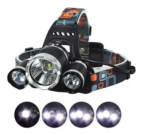 Linterna Minero Led Vincha Recargable 3 Leds 220v / 12v