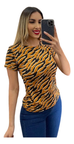 Blusa De Dama, Blusa Casual Estampada Ideal Para Dama