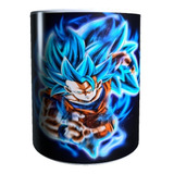 Taza Goku Super Saiyajin Fase Dios. Dragon Ball Z. Pelo Azul