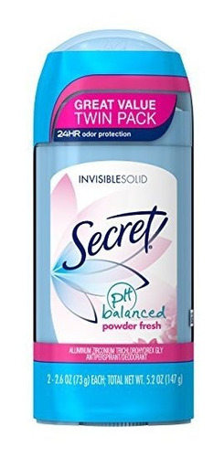 Desodorante En Polvo Secret Original, 2.6 Oz (pack De 2)