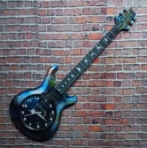 Guitarra Reloj De Pared (prs Multi-foil Gustavo Cerati).