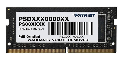 Memória Ram Ddr4 4gb 2666mhz Patriot P/ Notebook Psd44g2666 