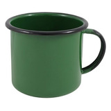 Caneca Esmaltada Verde 160ml Ágata Luxo Xícara Café Média