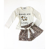 Conjunto Infantil Menina Animal Print