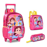 Kit Mochila Rodinhas Maria Clara E Jp Escolar Infantil Clio