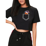 Playera Crop Top A Obito Tobi Naruto Navidad Bolsillo Anime