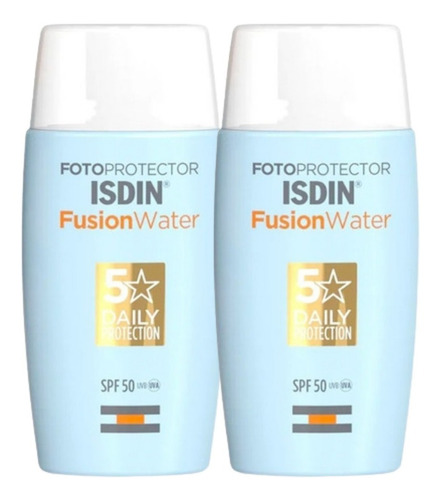 Isdin Fotoprotector Fusion Water Fps50 X 50ml Combo X 2