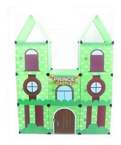 Castillo Organizador Plastico Habitacion Niños Color Verde