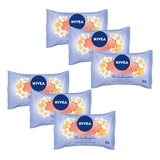 Kit 6 Sabonetes Barra Hidratante Nivea Flor Laranjeira 85g