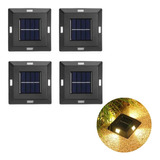 Lampara Solar Led Pared / Piso Impermeable Ip65 Exterior 4un