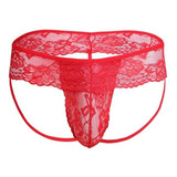 Cueca Calcinha Sexy Renda Fio Dental Jockstrap Gay Fantasia