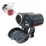 Tomada Para Moto Usb 12v Carrega Celular/gps + Acendedor