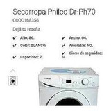 Repuestos Secarropas Philco Modelo Drph70 Consulte Necesita