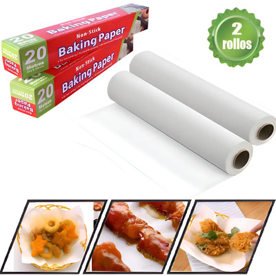 Papel Para Hornear Alimentos Encerado 30cm X 20m, 2 Rollos | MercadoLibre