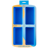 Molde Silicon Para Hornear Mini Panque Wilton 34.9 X 19.7 Cm Color Azul