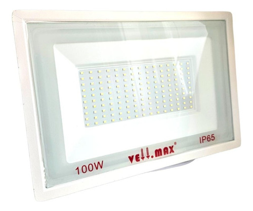 Reflector Proyector Aluminio Led Cancha 100w Exterior Blanco