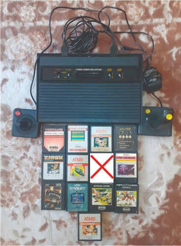 Atari 2600 Original Completo Com 12 Cartuchos