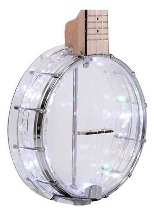 Gold Tone Lglt Light-up Little Gem Banjo Ukulele, Diamon Eea