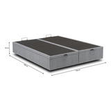 Base Cama Box Baú Queen (158x198x30) Kappesberg Cr35172 Cor Cinza