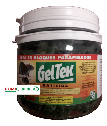 Cebo Ratas Geltek X 1 Kg X 6 Unidades - Belgrano