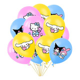 24 Globos De Cumpleaños Decoración Sanrio Fiesta Infantil