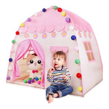 Barraca Tenda Casa Infantil Dobrável Cor Rosa