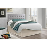 Cama Queen Vintage Homestock, Gris Claro