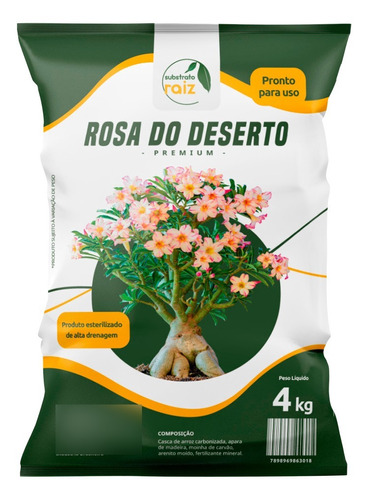 Substrato Para Rosa Do Deserto. Terra Pronta 4 Kg