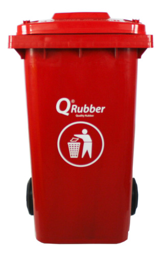 Contenedor De Basura Qrubber 240 Lts. Rojo