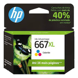 Cartucho Hp 667 Xl Color 8ml 2376 2774 2776 Original Hp667xl