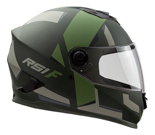 Casco Integral Hawk Rs1f Verde Mate Camuflado