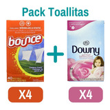 Toallas Suavizantes Y Antiestática Bounce/downy - Pack X8