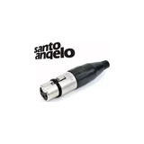 Plug Xlr Santo Angelo Canon Fêmea Níquel L3fnn01