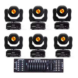 6 Moving Head Spot Osram 60w Cores  Desenhos + Mesa Dmx 512