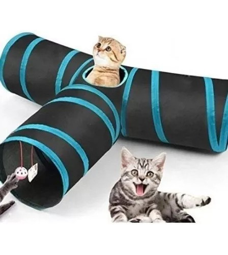 Tunel Divertido P/ Gatos -pet Toy + Brinde Pelucia C/ Catnip