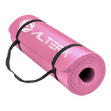 Tapete Yoga Portatil Ejercicio Pilates Correa Transportadora Color Rosa Claro