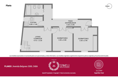 3amb · 55m² · Lateral M/lum! 2 Entrep! Altillo! Pinotea! Placard Aa! Impecable! - Imagen 3