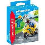 Playmobil 70380 S Plus Chicos Con Moto De Carreras